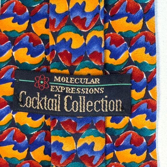 Stonehenge Molecular Expressions Men’s Silk Tie Piña Colada Under Microscope EUC - Picture 1 of 6
